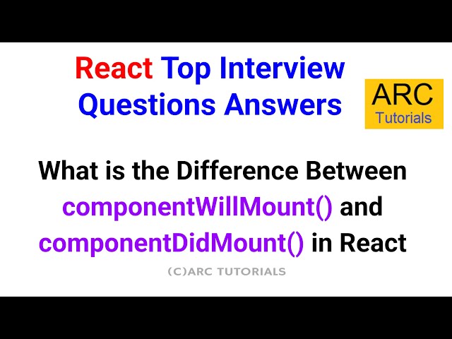 ComponentWillMount vs ComponentDidMount: The React Interview Guide (2026)