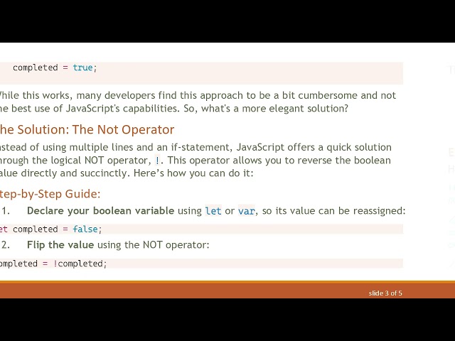 How to Flip a Boolean Value in JavaScript with Ease