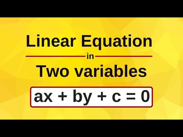 Graphing & Solving Linear Equations Class 10 Chapter Explained