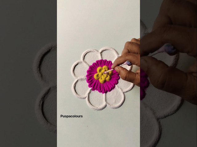 Simple Rangoli | Easy Rangoli Tips and Tricks | Satisfying Rangoli | ASMR #rangoli #satisfying #asmr