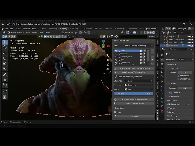 BLENDER ADDON B_PAINTBRUSH : VERTEX  PAINTING LAYERS  FULL WORKFLOW