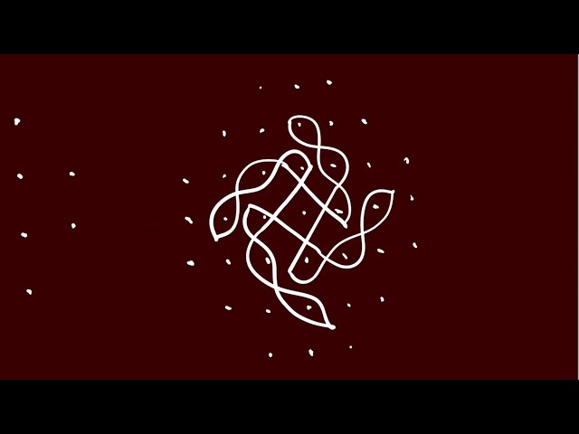 Mala Kala  latast rangoli (7×3) dots |  small and big rangoli | creativity trending rangoli | shorts
