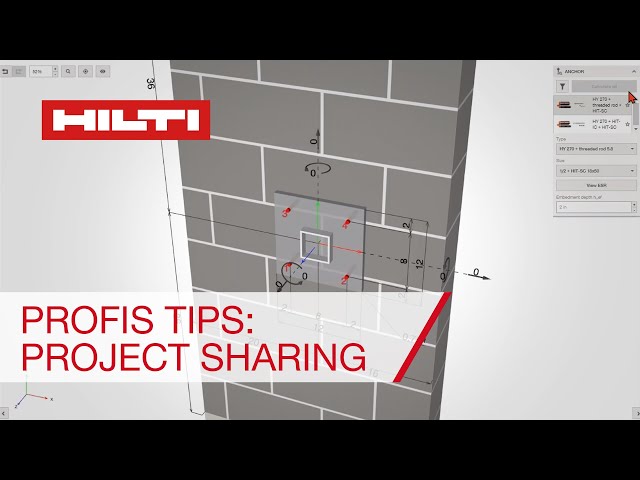Hilti PROFIS Engineering anchor design software tips - sharing projects