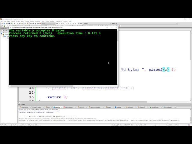 array size determination in C