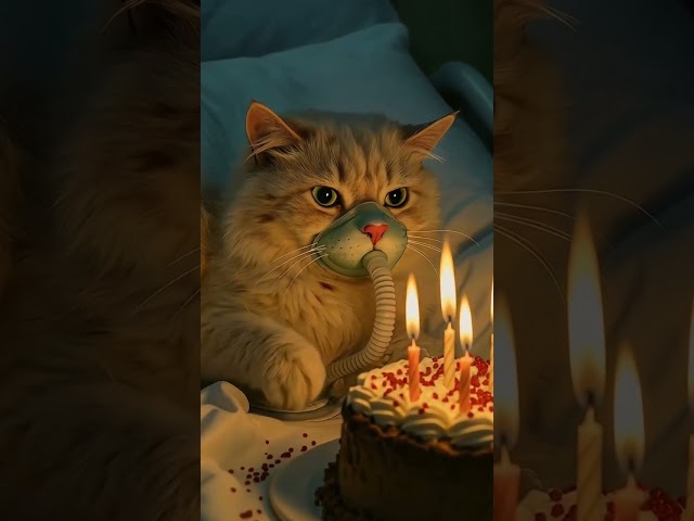 #animalintelligence #cat #cake #o #cute #aiandcats #happybirthday #aicats #funny #kitten #o