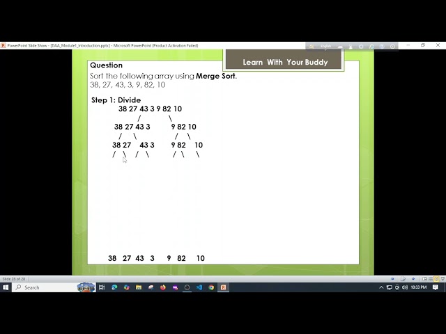 Tutorial 11:Merge Sort Algorithm Explained Divide and Conquer with Problem Solving Time Complexity