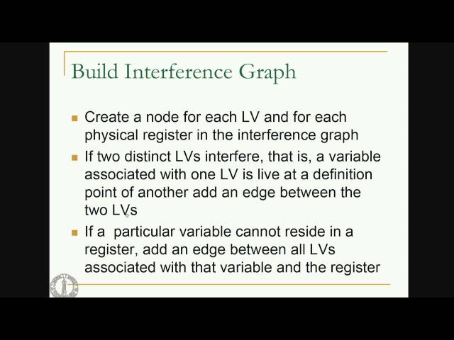 Mod-09 Lec-30 Global register allocation - 3