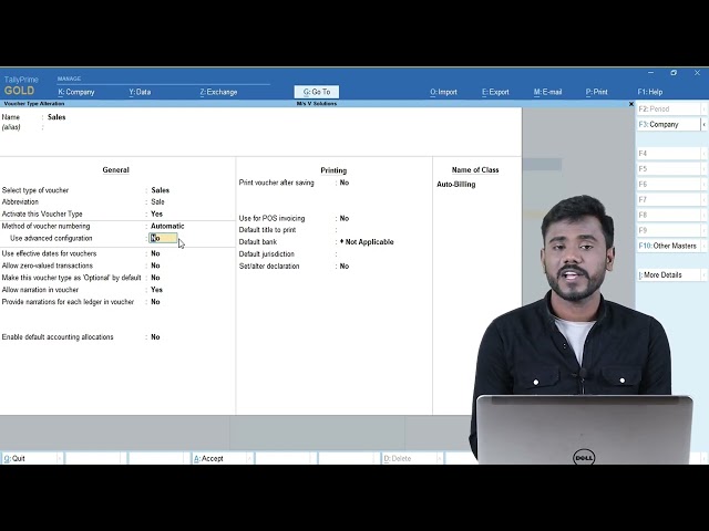 S4 20 Billing Configuration – Update Sales Voucher Numbering