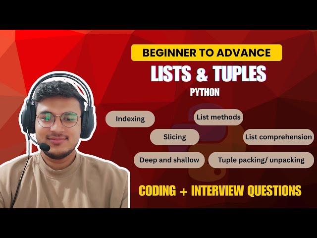 #Python #Lists and Tuples🔥 Full Masterclass | Mutable vs Immutable, Interview Qs + Coding