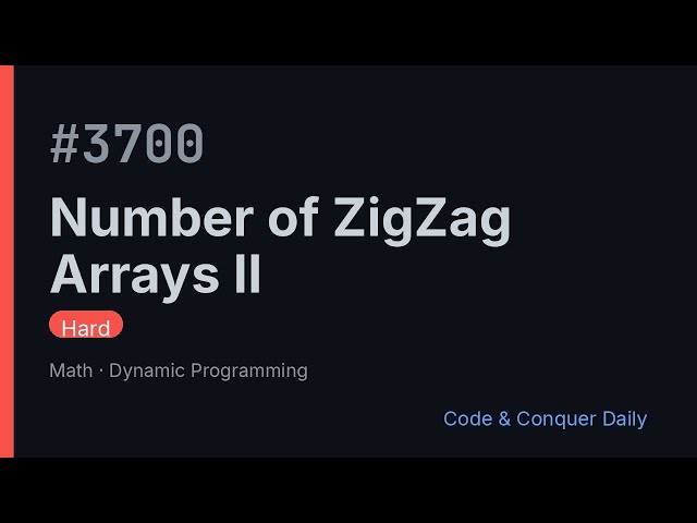 3700. Number of ZigZag Arrays II