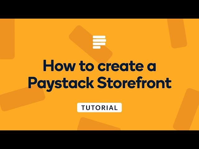 How to create a Paystack Storefront
