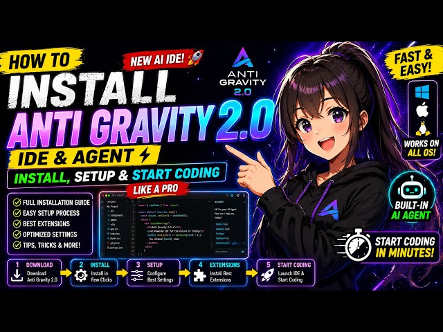 How To Install Anti Gravity 2.0 IDE  & Agent⚡ Install, Setup & Start Coding Like a Pro in Minutes
