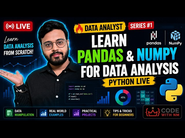 🔥 Data Analyst Series #1 | Pandas & NumPy for Beginners | Python for Data Analysis