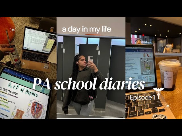 PA School Diaries🎓 productive and realistic diml + starting nephrology + late night study
