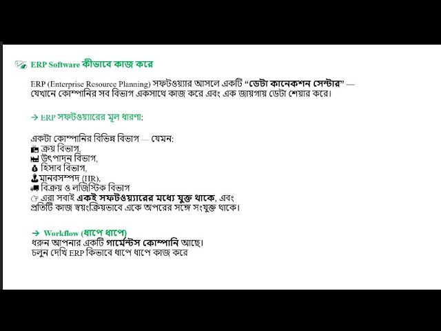 ERP Software কীভাবে কাজ করে (Workflow explained) | All Kinds of ERP Software Development|
