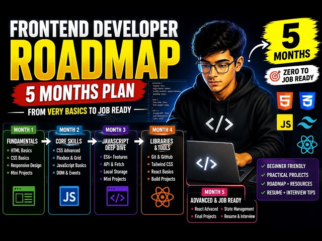Become a Frontend Developer in 5 Months | Complete Roadmap (2026)