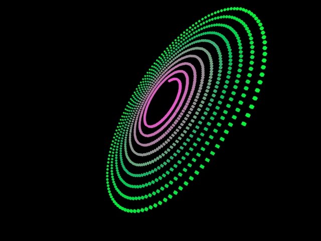 Colorful 3D Spirals from Processing and Scala