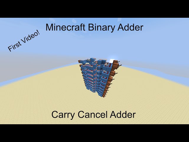 Minecraft Redstone Binary Adder (Carry Cancel Adder) Tutorial