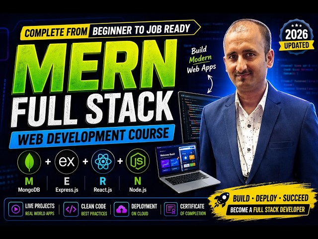 DAY-2 | 🚀 MERN Stack Full Course LIVE 🔴 | Learn MongoDB, Express, React & Node.js