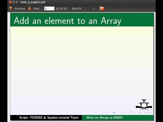 More on Arrays - English