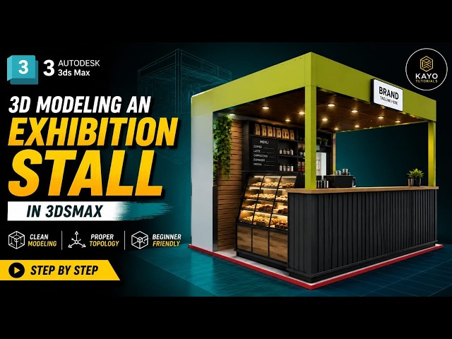 3D Modeling an Exhibition Stall in 3ds Max | Step-by-Step Tutorial ( Part 1)