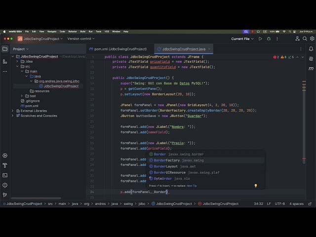 FORMS DESKTOP/WINDOW IN JAVA SWING