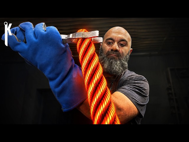 I Made a Damascus Knife from Steel Cable, and It Surprised Me!
