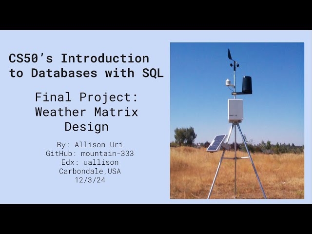 CS50’s Introduction to Databases with SQL