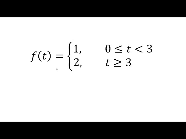 Laplace Transform of piecewise function