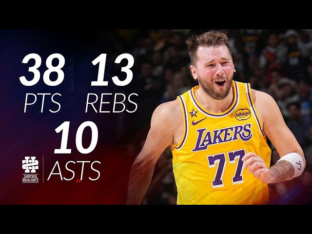 Luka Doncic 38 pts 13 rebs 10 asts vs Nuggets 25/26 season