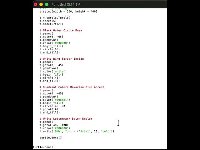 #bmw #python #turtle #programming #coding #logo #logodesign #fun #creativity