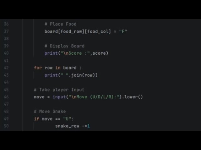 Snake Game (Level 1) (Part 1) (Python)