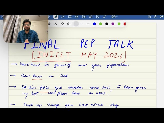 A final heart to heart conversation before INI-CET May 2026. #aiims #inicet #neetpg