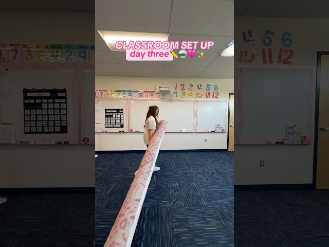 Classroom set up day 3!! ✏️🪩🩷✨ #classroomteacher #classroomsetup