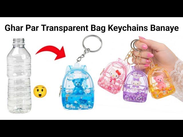 How to make Keychain from waste materials /Homemade glass keychain/DIY gift Keychain/bottle Keychain