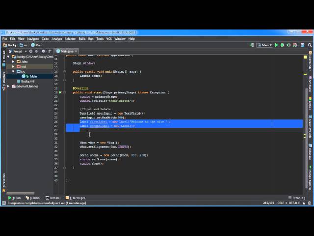 JavaFX Java GUI Tutorial - 30 - Binding Properties Example