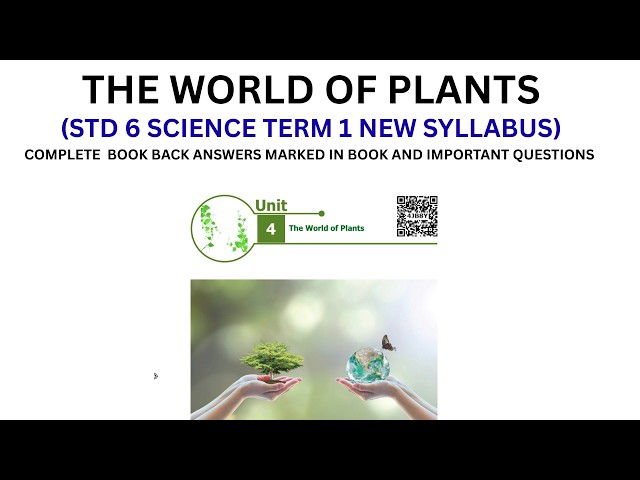 The World of Plants Book Back Answers | 6th Std Science Term 1 |Class 6 Science Explanation in Tamil