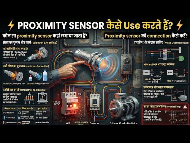 Proximity Sensor Explained  NPN PNP + Wiring Motor Control Forward Reverse | Electrical Masterclass