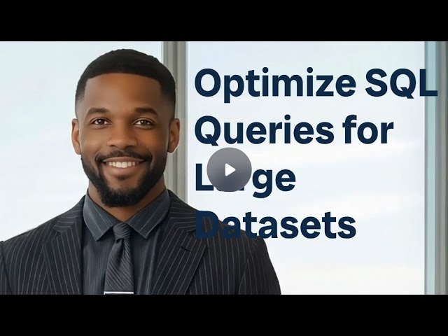 How to Optimize SQL Queries for Large Datasets