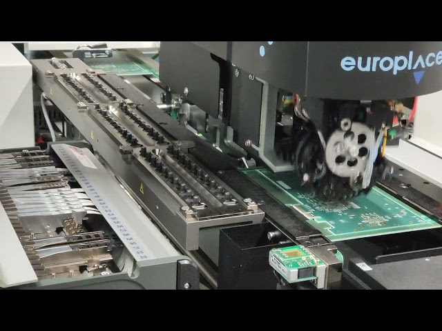 Surface mount component placement - Europlacer IIneo in action