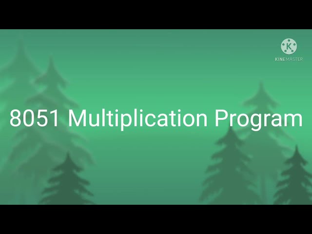 8051 Multiplication Program