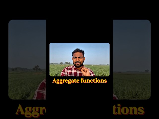 Aggregate Functions under 100 secs#learning #databasemanagement #job #shorts #shortvideo #viral #sql