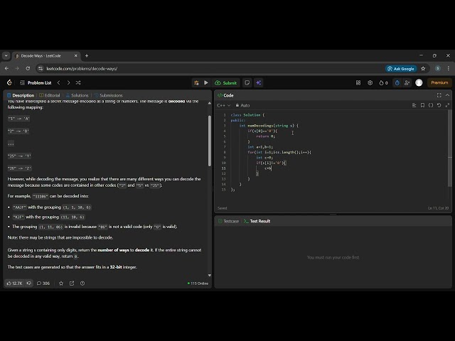 LeetCode | 91. Decode Ways | C++ | Day 91