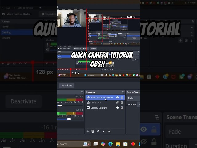 How to add camera to OBS Studios #shorts #tutorial