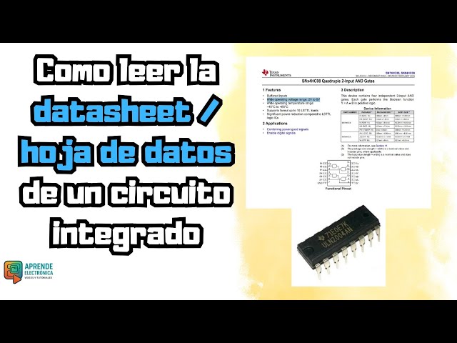 How to read the datasheet of an integrated circuit!