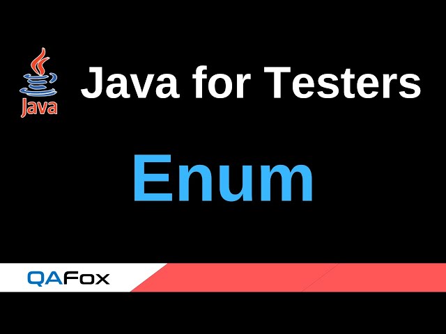 Java for Testers - Part 246 - enum