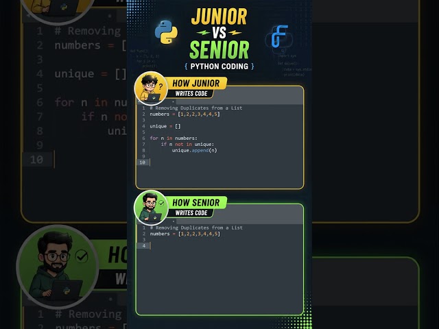 Junior vs Senior Python: Removing Duplicates