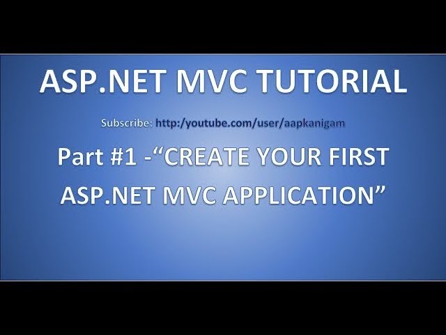 Part 1- Step-by-step ASP.NET MVC Tutorial for Beginners  | How to create a - website using  MVC