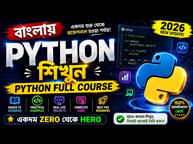 Python Tutorial For Beginners | Complete Python Course 🔥| Python Full Course For Beginners