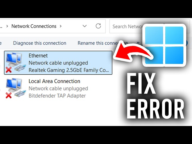 Fix Network Cable Unplugged In Windows 11/10 - Tutorial